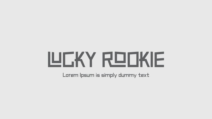 LuckyRookie Font