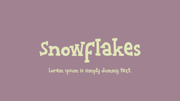 Snowflakes Font