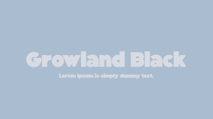 Growland Black Font Family
