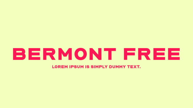 Bermont Free Font