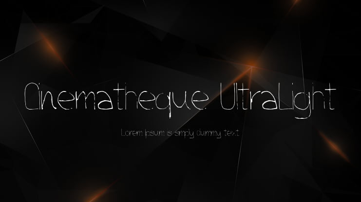 Cinematheque UltraLight Font Family