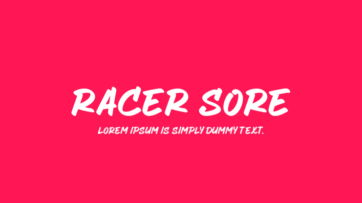 Racer Sore Font