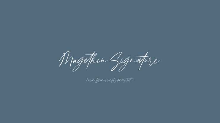 Magethin Signature Font