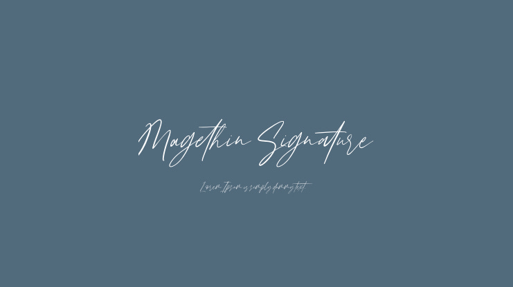 Magethin Signature Font