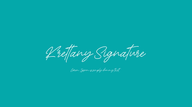 Krettany Signature Font