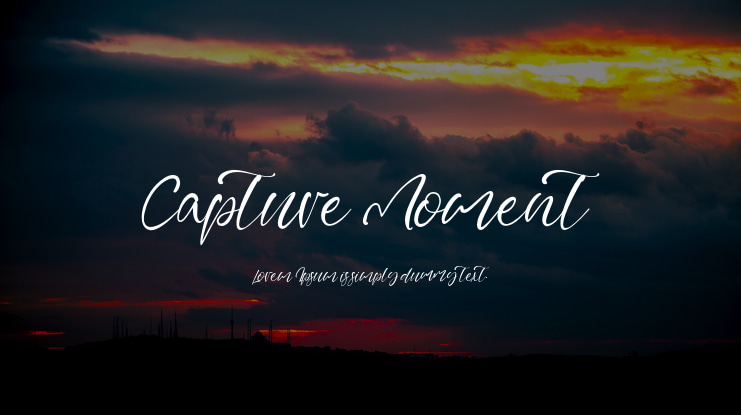 Capture Moment Font