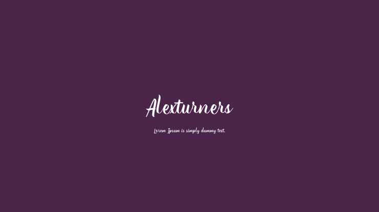 Alexturners Font