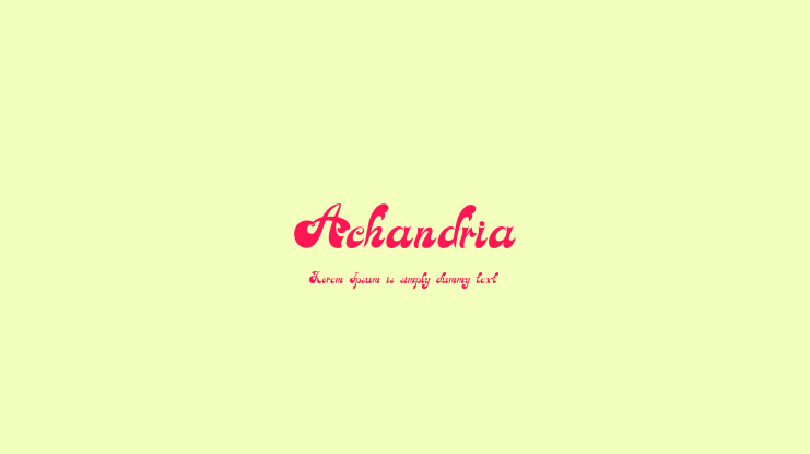Achandria Font