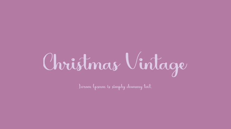 Christmas Vintage Font