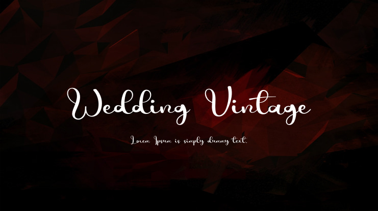 Wedding Vintage Font