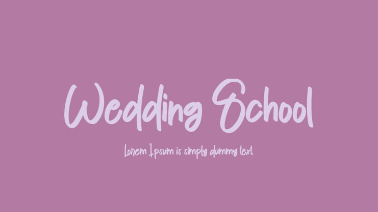 Wedding School Font