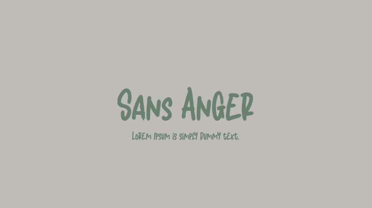 Sans Anger Font