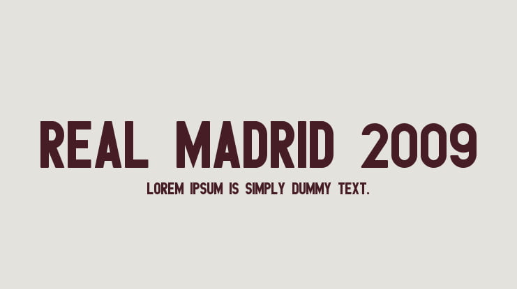Real Madrid 2009 Font