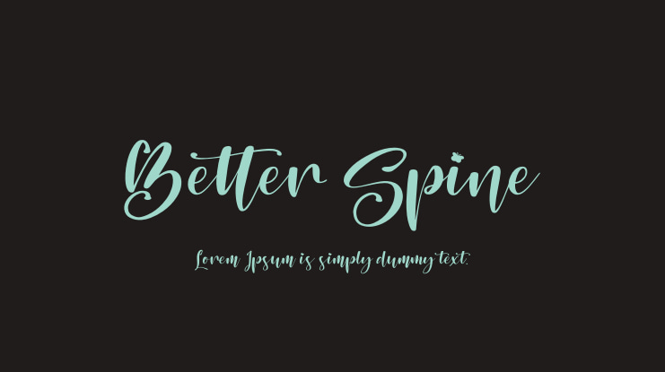 Better Spine Font Family