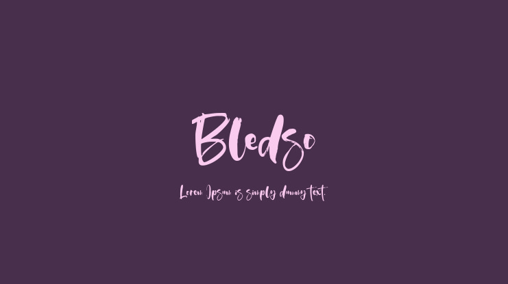 Bledso Font