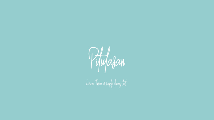 Pitulasan Font