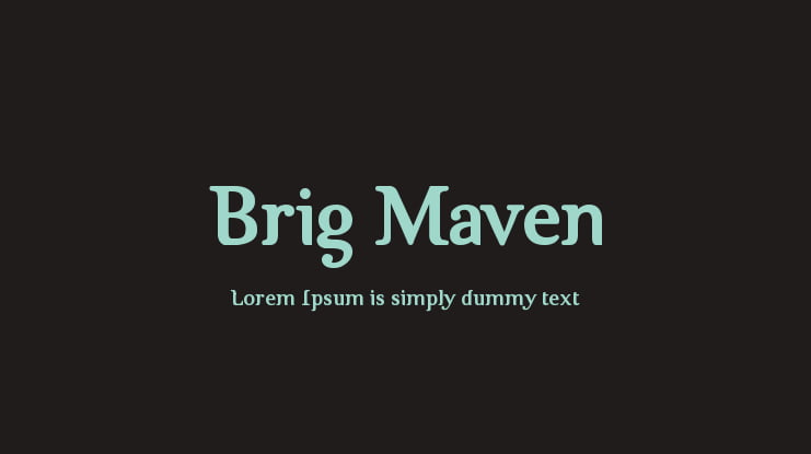 Brig Maven Font