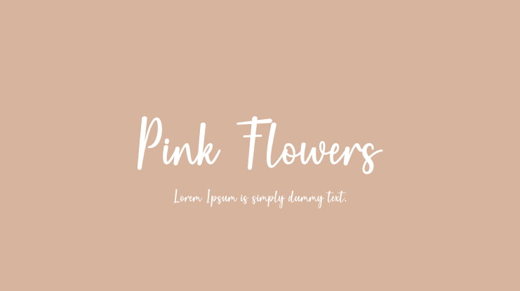 Pink Flowers Font
