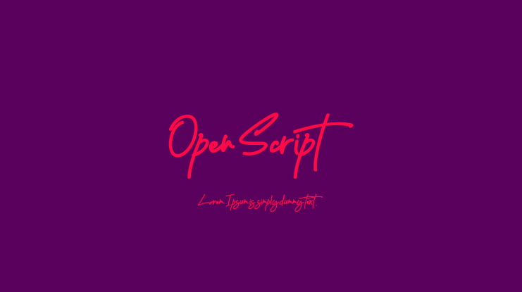 Open Script Font