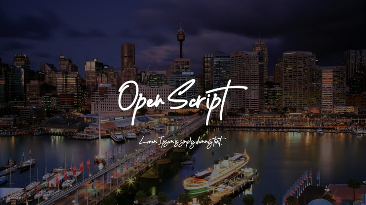 Open Script Font