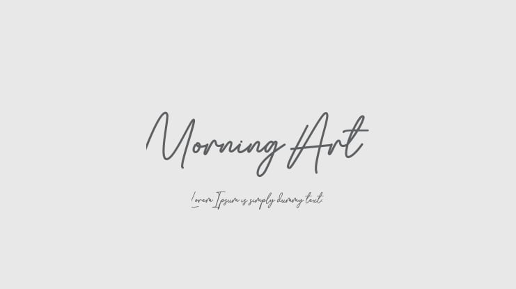 Morning Art Font