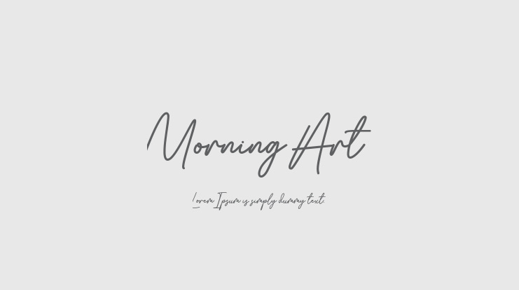 Morning Art Font