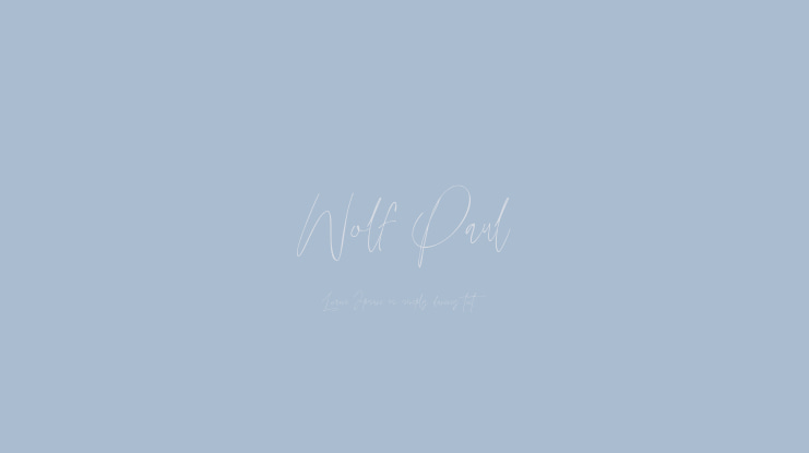 Wolf Paul Font