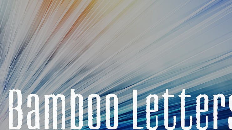 Bamboo Letters Font