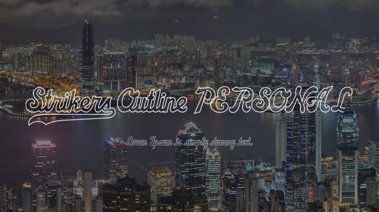 Strikers Outline PERSONAL Font