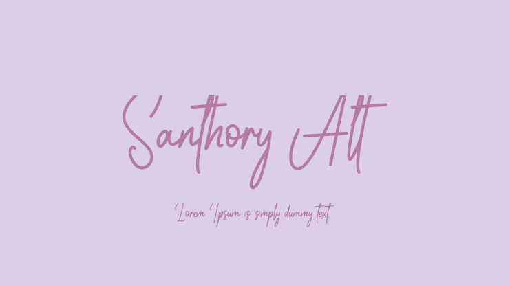 Santhory Alt Font Family