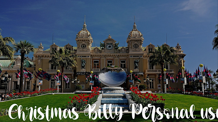 Christmas Billy-Personal use Font