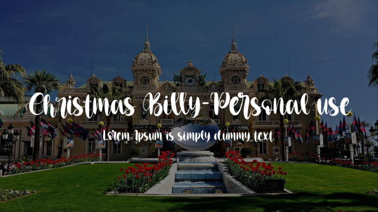 Christmas Billy-Personal use Font
