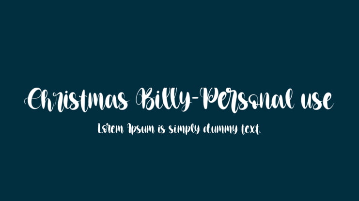 Christmas Billy-Personal use Font