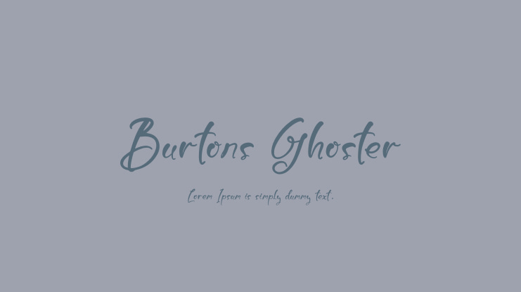 Burtons Ghoster Font