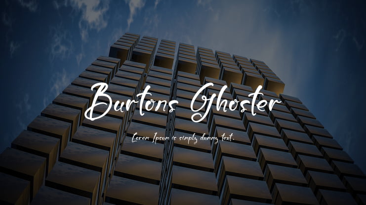 Burtons Ghoster Font