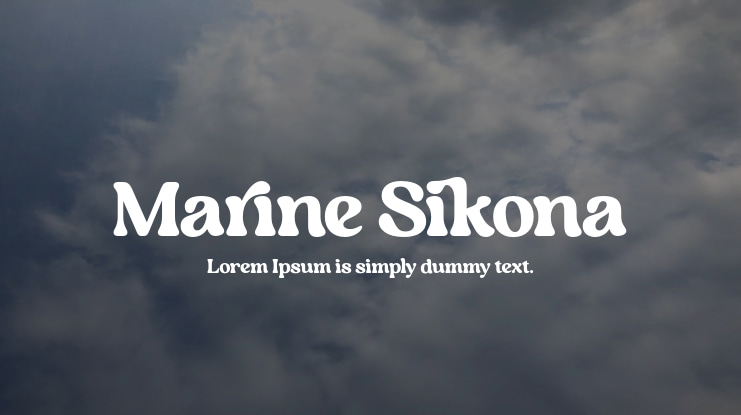 Marine Sikona Font