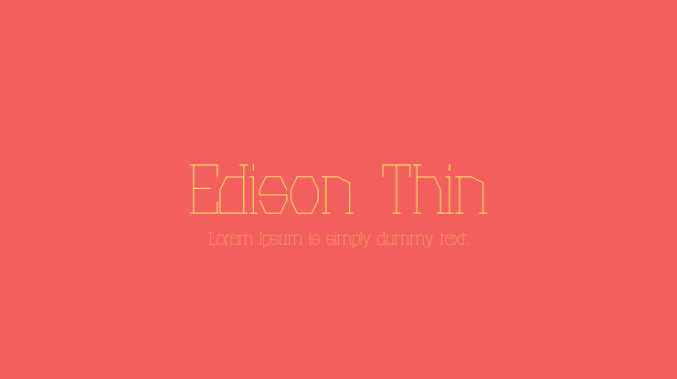 Edison Thin Font Family