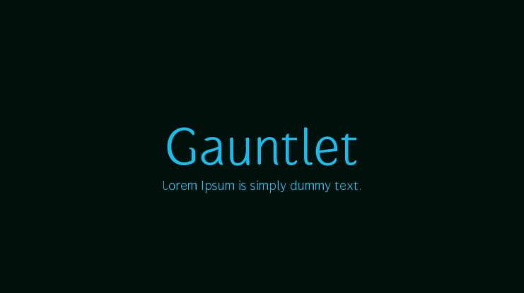 Gauntlet Font Family