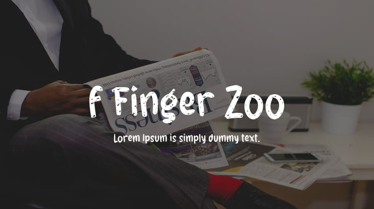 f Finger Zoo Font