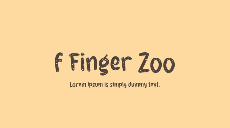 f Finger Zoo Font