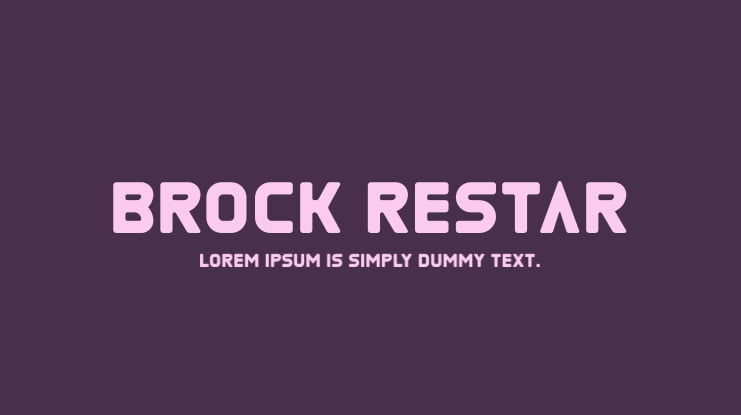 Brock Restar Font