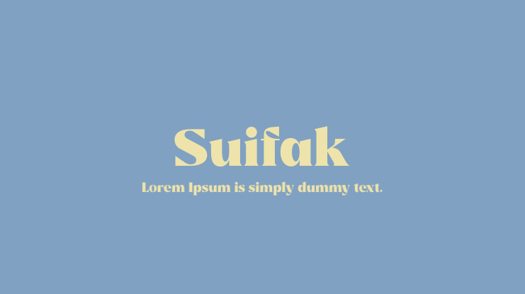 Suifak Font