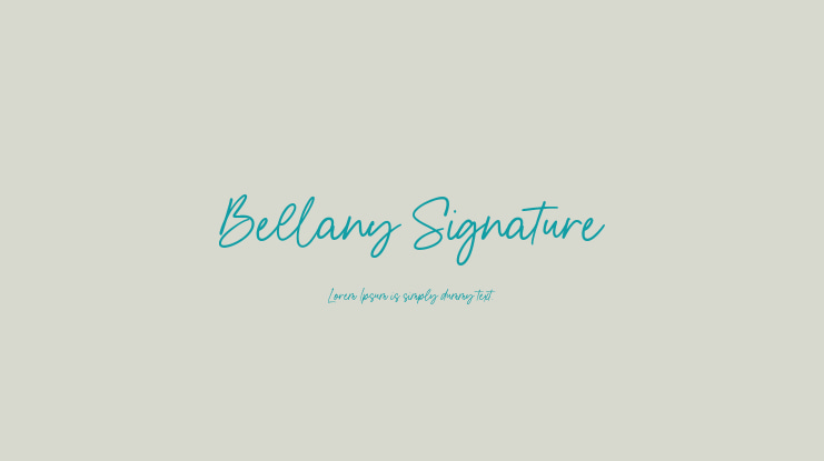 Bellany Signature Font