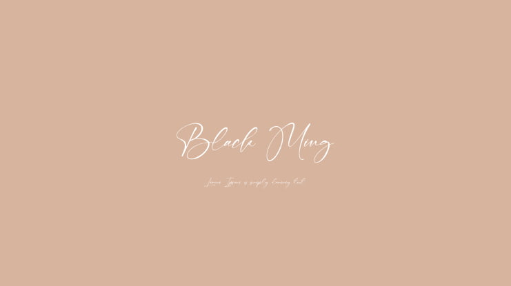 Black Ming Font