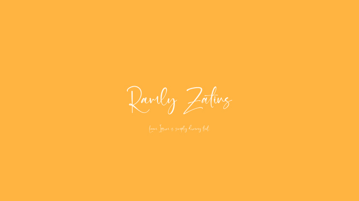 Ramly Zatins Font