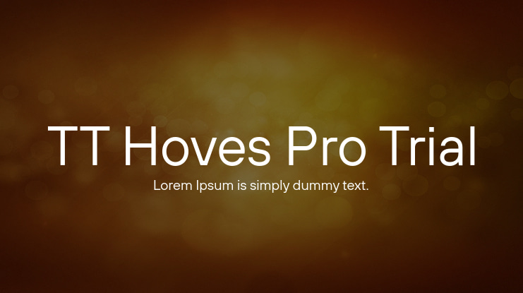 TT Hoves Pro Trial Font Family