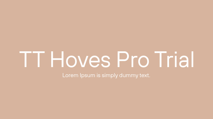 TT Hoves Pro Trial Font Family