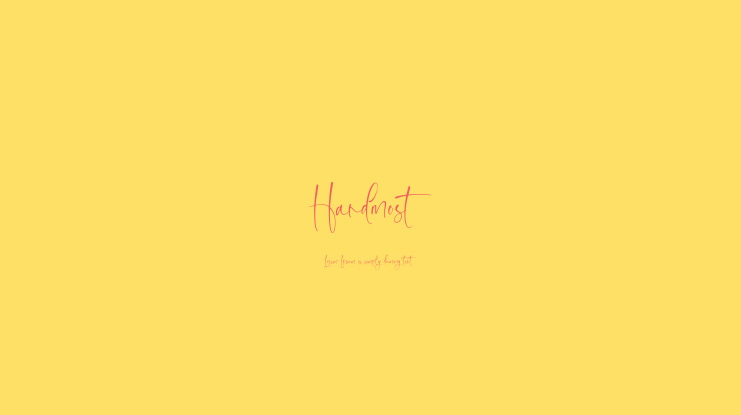 Handmost Font