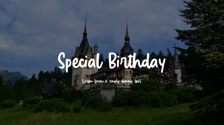 Special Birthday Font