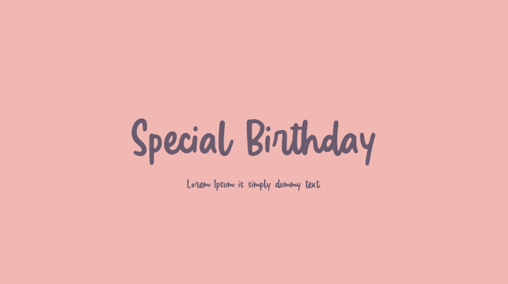 Special Birthday Font